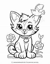 37 Cute Cat Coloring Pages  Cassie Smallwood sketch template