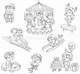 Amusement Park Coloring Stock Illustrations – 154  sketch template