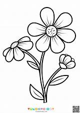 Spring Flower Coloring Pages Pre Free Printable Easy Pdf  Infoupdateorg sketch template