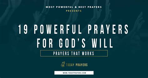 19 Secret Prayers Prayers for God’s Will - Today Prayers
