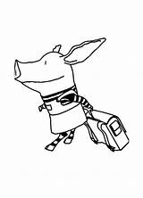 Olivia The Pig Going On Trip Coloring Page  NetArt sketch template