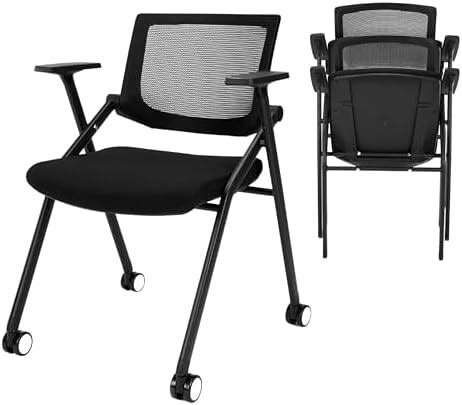 Amazon.com: Office Star ProGrid Deluxe Stackable Visitor's Chair with Breathable Back and Padded ...
