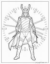 Loki Coloring Page sketch template