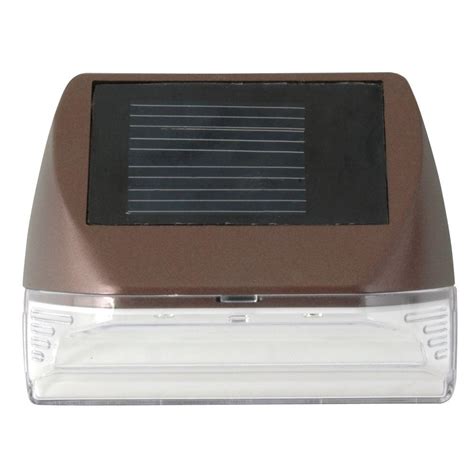 Moonrays Solar Bronze Integrated LED Mini Deck Light-95028 - The Home Depot