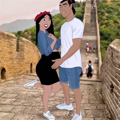 Mulan and Captain Li Shang | Artist Transforms Disney Princesses Into ...