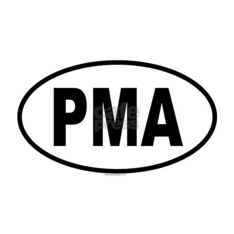 PMA Sticker (Oval) PMA Oval Sticker by Standard Decal - CafePress