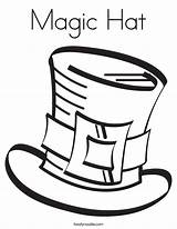 Magician S Hat Coloring Page Pages sketch template