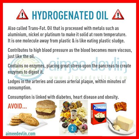 Hydrogenated oil | Avoid processed foods, Health and nutrition, Processed food