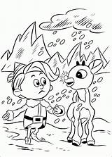 Rudolph The Red Nosed Reindeer Coloring Pages At GetColoringscom  sketch template