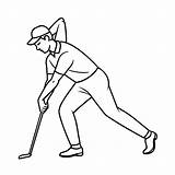 Premium Vector  Golfer coloring Pages For Book sketch template