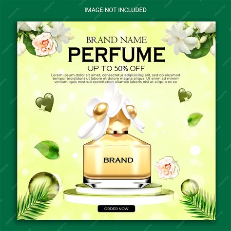 Premium PSD | Perfume social media post banner template design.