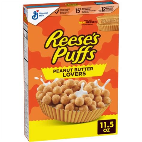 REESE’S PUFFS Peanut Butter Lovers Breakfast Cereal, 11.5 oz - Kroger