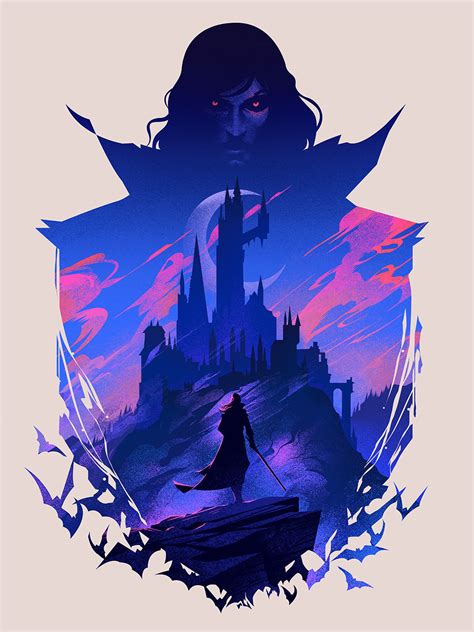 Castlevania Art Print Symphony of the Night Poster Dracula | Etsy