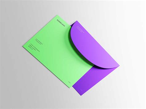 Postcard Mockup with Envelope | The Free Mockup