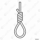 Noose Loop For hanging Death Penalty Icon vector Execution  sketch template