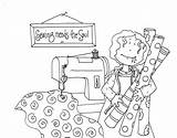 Seamstress Coloring Page Pages Sketch sketch template