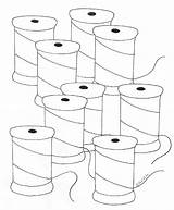 Spools Of Thread Coloring Page  Wee Folk Art sketch template