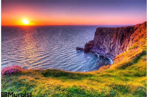 Cliffs Moher Sunset Wall Mural