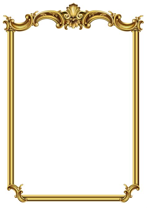 Gold rococo baroque frame 1220958 Vector Art at Vecteezy