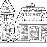 Coloring Pages Shop Til You Drop At Toy Store sketch template