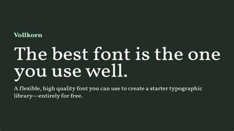 Vollkorn Font Free Download | The Fonts Magazine