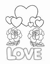 Love Coloring Pages Free Printable PDF sketch template