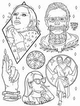 American Horror Story  Cat Kingston Tattoo Coloring Book Art sketch template