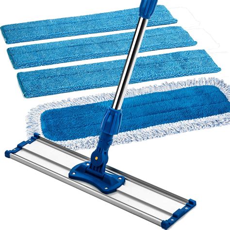 Zflow 18" Professional Microfiber Mop - Commercial Stainless Steel Handle With Microfiber Dust ...