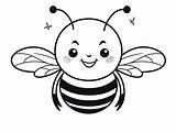 Friendly Bumblebee Coloring  Page sketch template