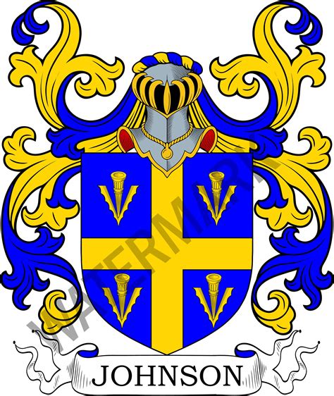 Johnson Family Crest Digital Download Johnson Coat of Arms JPG File ...