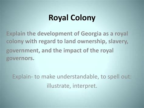 PPT - Royal Colony PowerPoint Presentation, free download - ID:6104800