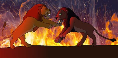 Simba vs. Scar (Semi-Realistic) by alliassalmon on DeviantArt