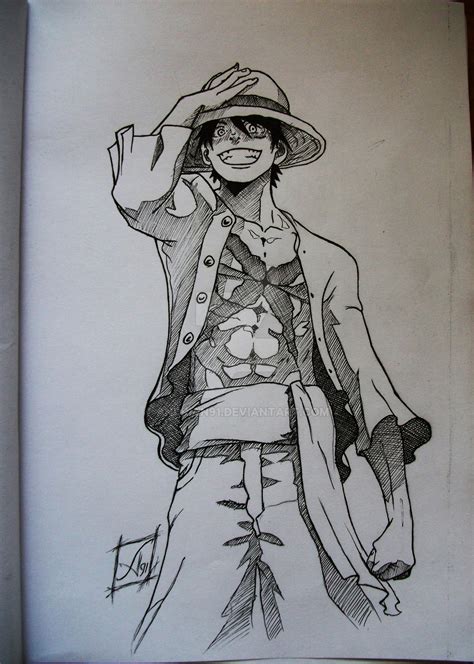 Luffy Ink by Andrian91 on DeviantArt