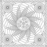 Square Mandala Coloring Pages sketch template