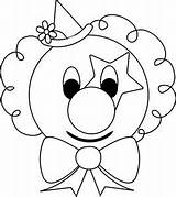 Free Clown Face Coloring Pages sketch template