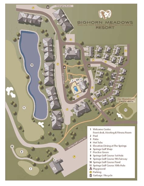 Resort Site Map - Residences at Bighorn Meadows Resort