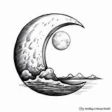 Crescent Moon Coloring Pages  Free & Printable sketch template