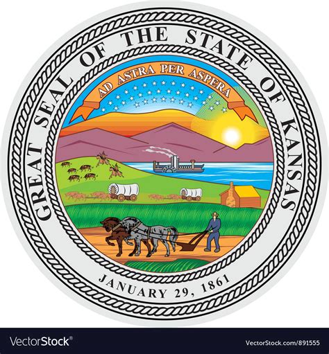 Kansas Seal Royalty Free Vector Image - VectorStock