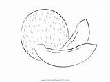 Melon Coloring Page For Kids  Free Printable Pages sketch template