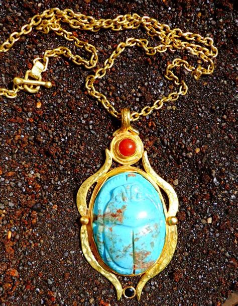 Egyptian Scarab Necklace | Fortymile Gold Workshop