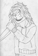 Jeff The Killer Anime Coloring Pages Sketch Page sketch template