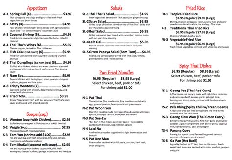 Israbi: Thai Chili To Go Menu