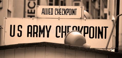 Famous Sign Checkpoint Charlie or Checkpoint C Editorial Stock Image - Image of germany ...