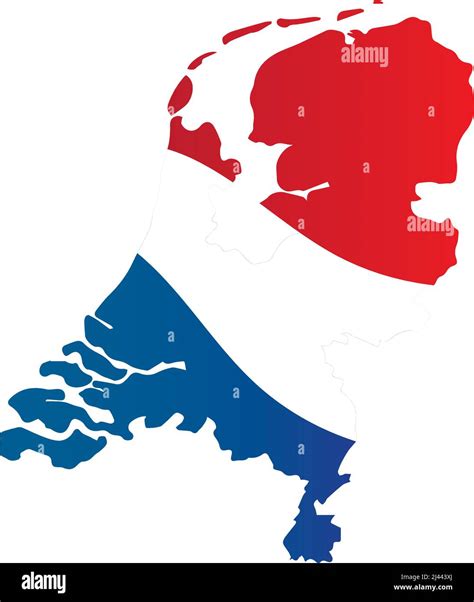 Isolated map with the flag of the Netherlands Vector Stock Vector Image ...