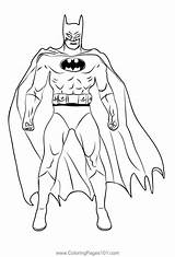 Batman Coloring Outline sketch template