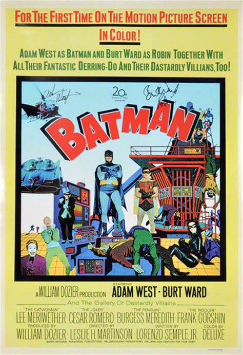 Adam West & Burt Ward Batman Autographed Poster