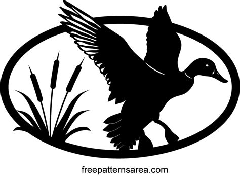 Duck Silhouette Vector Free Scroll Saw Pattern | FreePatternsArea