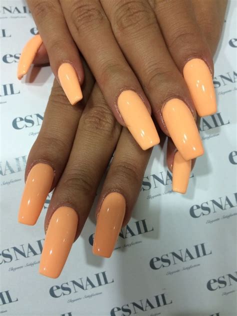 Pin by Robertson Lilian on Nail Art | Peach acrylic nails, Long nails, Perfect nails