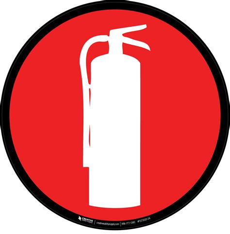 Fire Extinguisher Symbol - Floor Sign