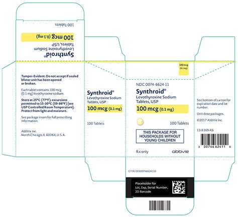 Synthroid - FDA prescribing information, side effects and uses